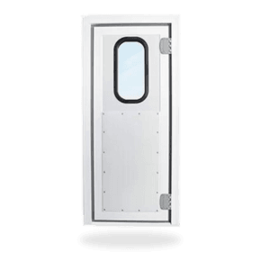 By swing door for cooler